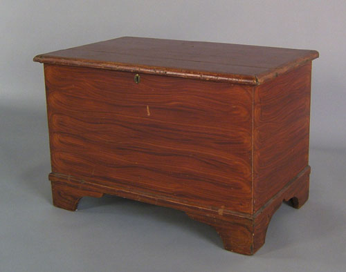 Appraisal: Pennsylvania pine blanket chest early th c with bracket feet