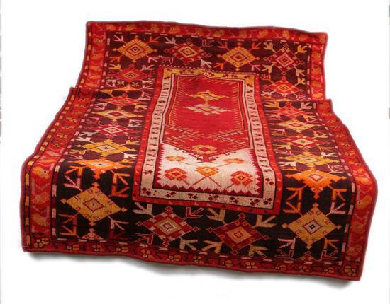 Appraisal: ORIENTAL RUG Anatolian prayer in shades of red orange and