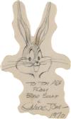 Appraisal: CHUCK JONES Bugs Bunny Pencil on paper with transparency overlay