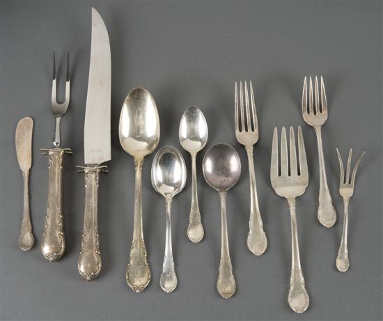 Appraisal: Lunt flatware service for in the Modern Victorian pattern plus