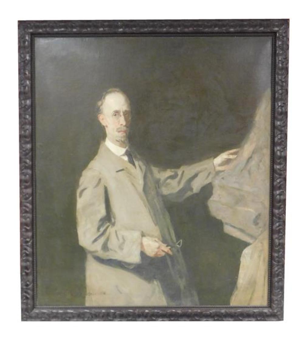 Appraisal: Sidney Dickinson American - oil on canvas depicts portrait of