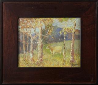 Appraisal: Painting George Koch George Koch American - Cow in a