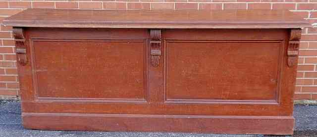 Appraisal: Country general store maple counter th c with a molded