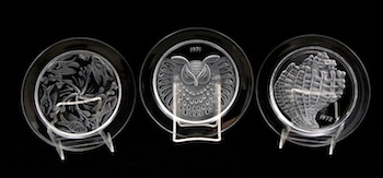 Appraisal: A Lot of Three Lalique Plates Three Lalique glass dishes