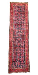 Appraisal: Hand Woven Tribal Runner ' x ' Wool Iran Geometric