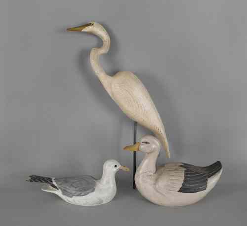 Appraisal: Ed Green egret decoy th c h together with a