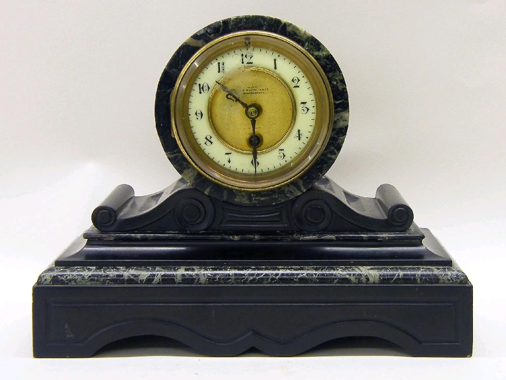 Appraisal: French Boule two train mantel clock the movement signed F