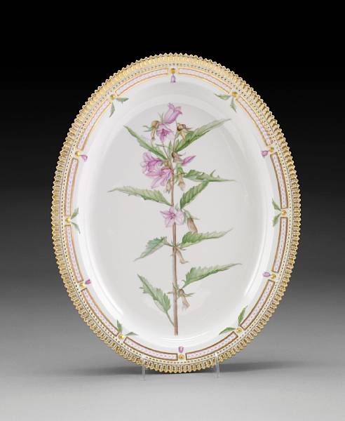 Appraisal: A Royal Copenhagen Flora Danica oval tray date code for