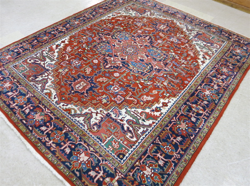 Appraisal: PERSIAN HERIZ CARPET East Azerbaijan Province northwest Iran hand knotted