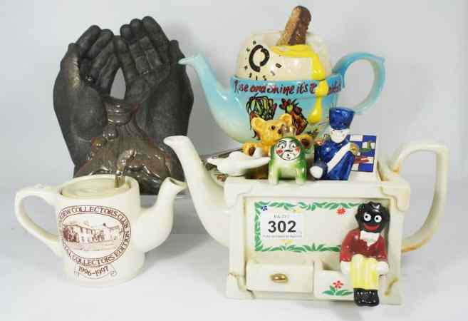 Appraisal: Paul Cardew Character Tea Pots Toy Chest Breakfast Time Collectors