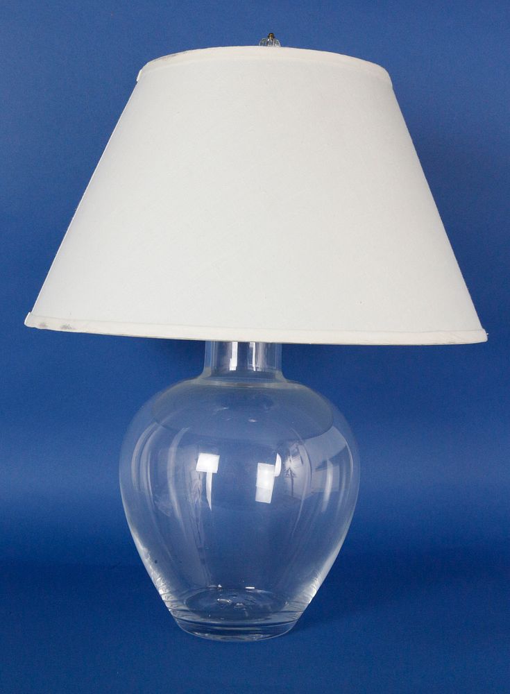 Appraisal: Simon Pearce Clear Glass Gord Form Lamp Simon Pearce Clear