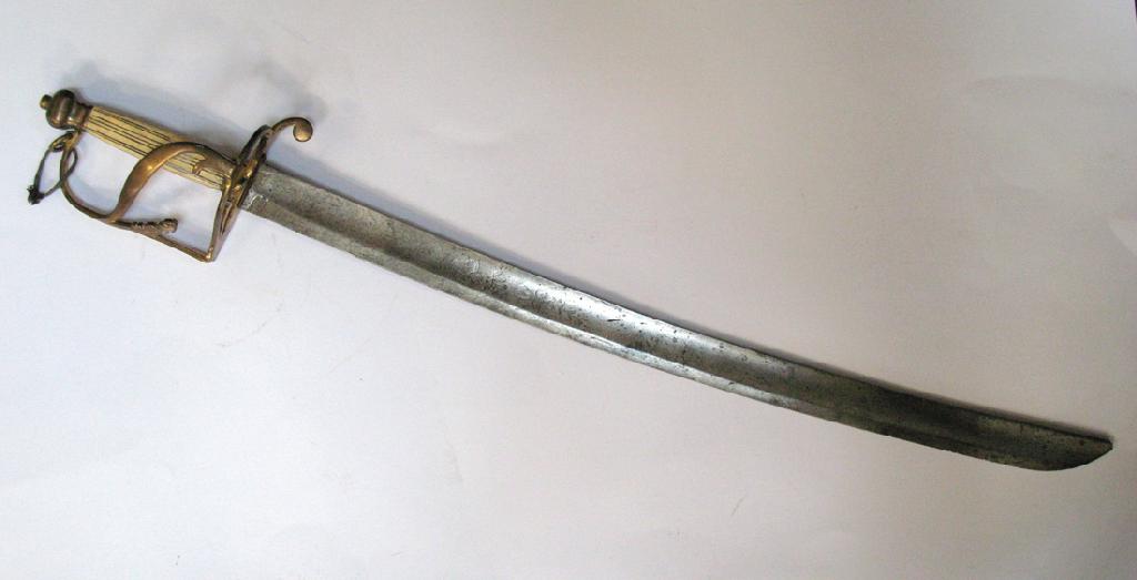 Appraisal: A TH CENTURY CAVALRY OFFICERS SHORT SWORD with engraved blade