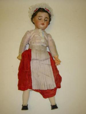 Appraisal: An S F B J bisque head doll with brown