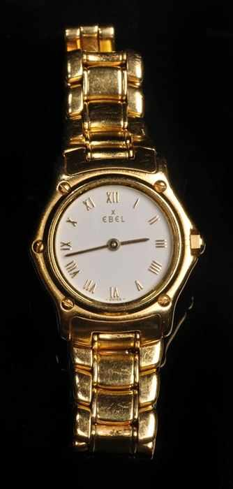 Appraisal: EBEL GOLD WATCH Stamped Swiss EBEL k