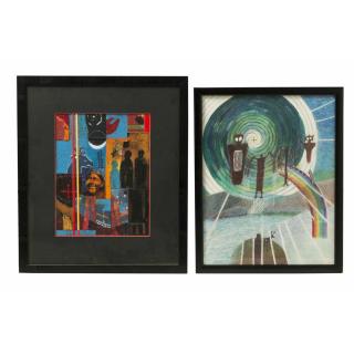 Appraisal: Two Frank La Pena California b Paintings Two framed Frank