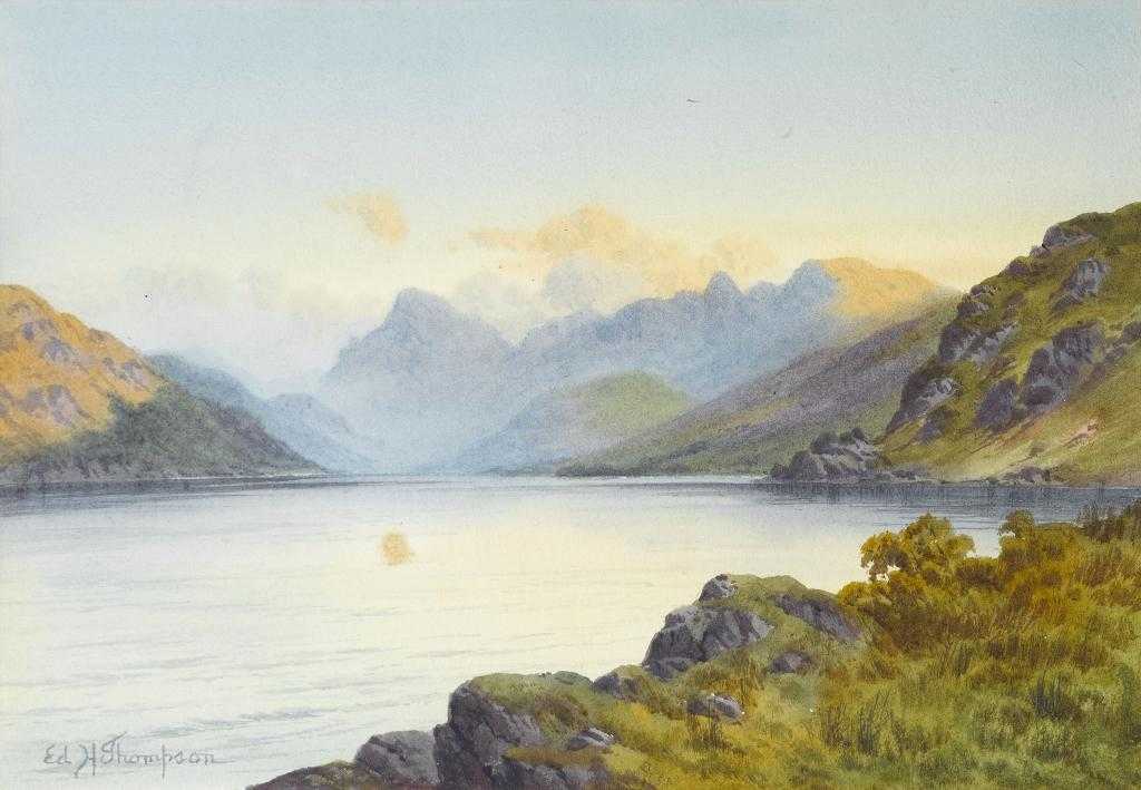 Appraisal: EDWARD HORACE THOMPSON - EVENTINE ENNERDALE LAKE WASTWATER WITH YEWBARROW