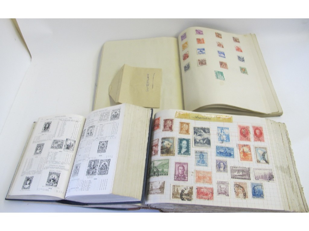 Appraisal: Lot comprising two albums of assorted stamps and a stamp