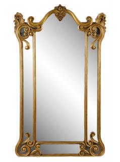 Appraisal: Art Nouveau Gilt Wood Mirror Continental late th century An