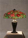 Appraisal: Handel Leaded Glass and Bronze Table Lamp Circa The domed