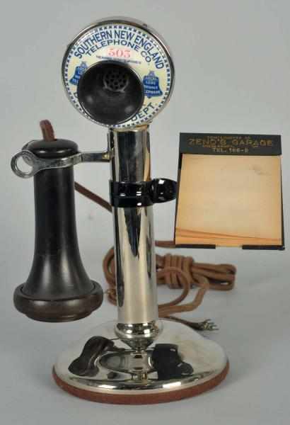 Appraisal: Western Electric B Telephone Circa Nickel brass Beautifully re-nickeled marked