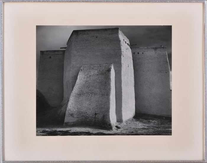 Appraisal: AFTER ANSEL ADAMS CHURCH NEW MEXICO Black and white photograph