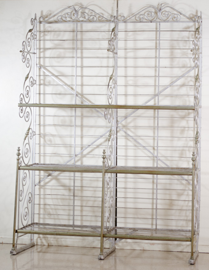 Appraisal: FRENCH IRON AND BRASS BAKER'S RACK Thibaudet a Paris late