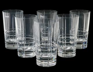 Appraisal: SET OF SIX CHRISTOFLE CRYSTAL HIGHBALL GLASSES French Acid stamped