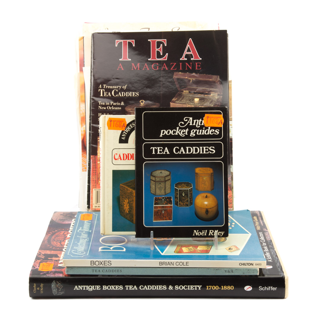 Appraisal: Assorted books and ephemera on tea caddies including Antique Boxes