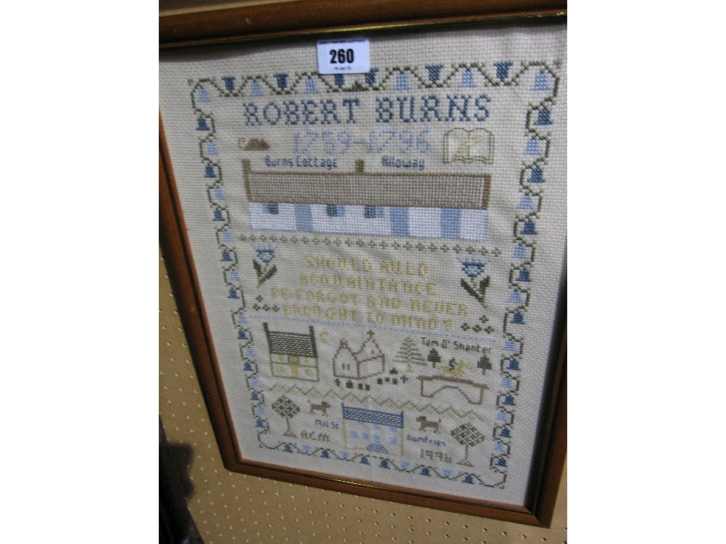 Appraisal: Modern framed sampler