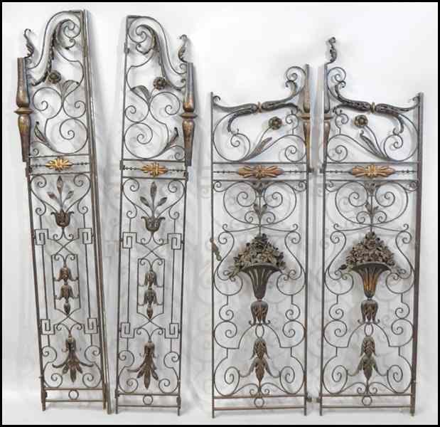 Appraisal: TWO PAIRS OF METAL DOORS Taller '' x '' Shorter