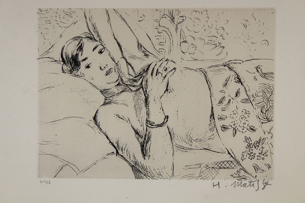 Appraisal: Matisse Pencil Signed Lithograph of a Woman Matisse Pencil Signed