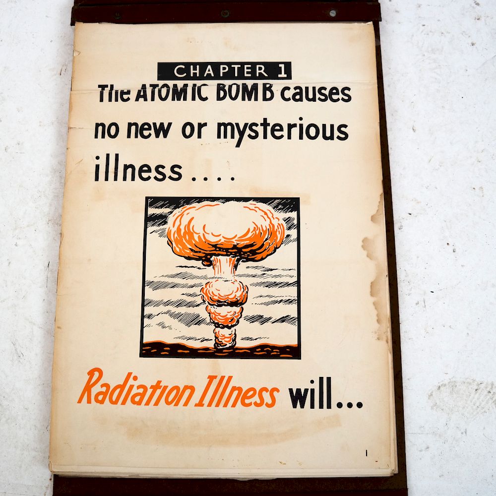 Appraisal: Rare Civil Defense Atomic Bomb Teaching Posters two-color posters Each