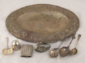 Appraisal: A mixed lot of English Chinese and continental silver including