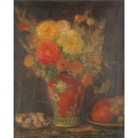 Appraisal: American School th Century Still Life with Fruit Candies and