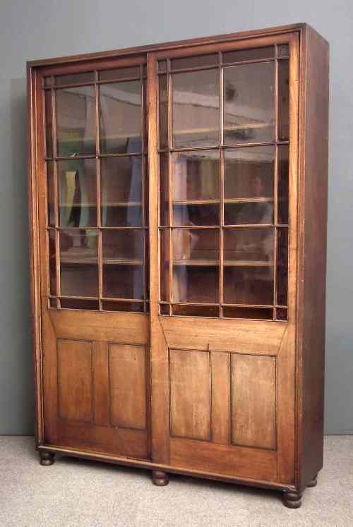 Appraisal: A late Victorian mahogany bookcase fitted twelve adjustable shelves enclosed