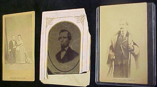 Appraisal: Two CDV's General Tom Thumb and wife and John Wilkes