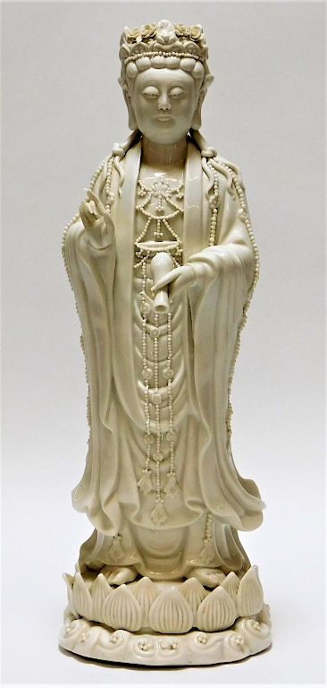 Appraisal: Chinese Blanc de Chine Dehua Porcelain Guanyin China th Century