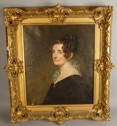 Appraisal: th C English Portrait of a Lady Oil on canvas