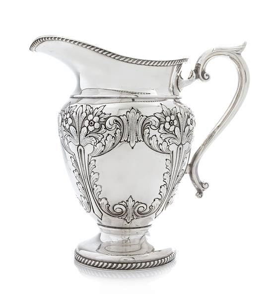 Appraisal: An American Silver Water Pitcher Durham Silver Co New York