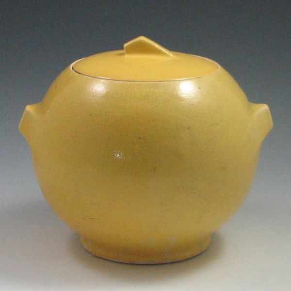 Appraisal: Yellow Cookie Jar unmarked three tiny chip on the interior