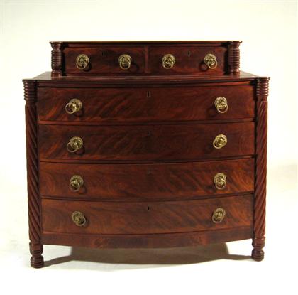 Appraisal: Classical mahogany chest of drawers circa The rectangular top with