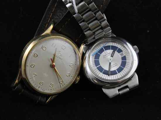 Appraisal: A lady's steel Omega Dynamic Automatic wrist watch with baton