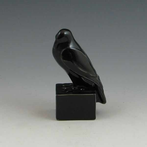 Appraisal: Contemporary Rookwood rook paperweight in black gloss Marked with Rookwood