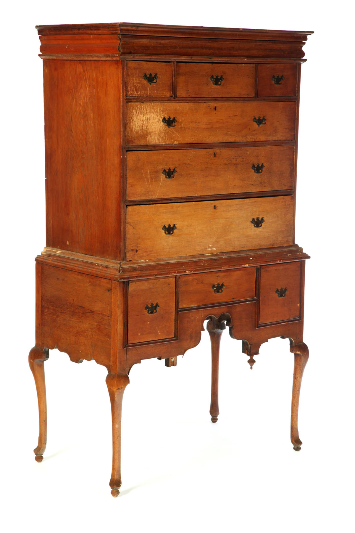 Appraisal: WILLIAM AND MARY HIGH CHEST OF DRAWERS New England th