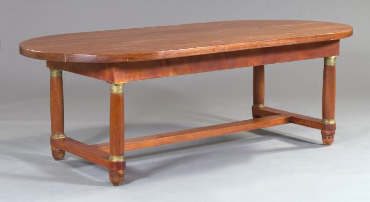 Appraisal: Good Empire Mahogany and Gilt-Bronze-Mounted Dining Table late th century