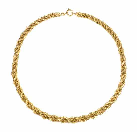 Appraisal: A Group of Karat Yellow Gold Rope Chains including a