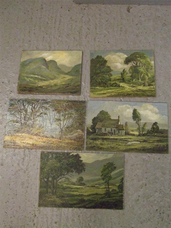 Appraisal: Keith Burtonshaw five oils on board of unknown English landscapes