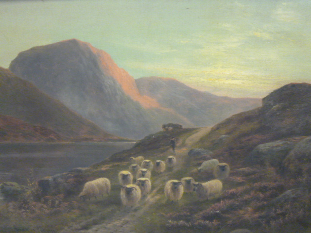 Appraisal: DOUGLAS CAMERON th th Century Highland Scene with Shepherd and