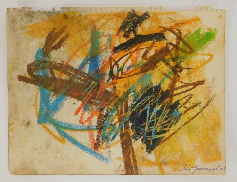 Appraisal: Taro Yamamoto Abstract Expressionist Drawing California Connecticut New York -