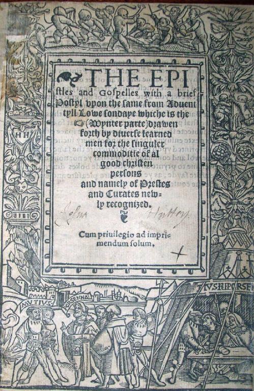 Appraisal: TAVERNER Richard ed The Epistles and Gospelles with a brief